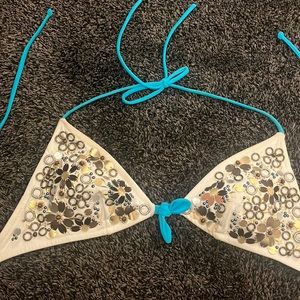 Beaded bikini top